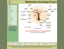 Tablet Screenshot of mathgenealogy.org